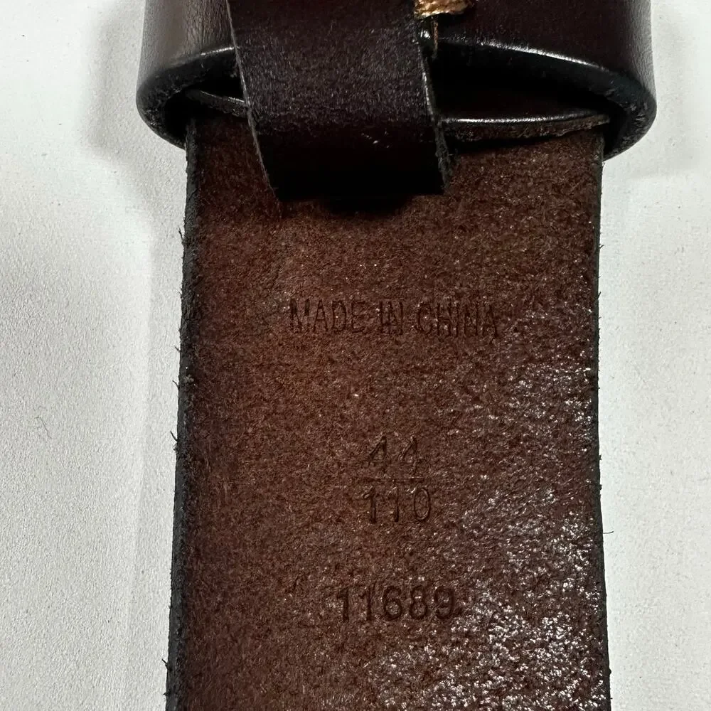 Polo Ralph Lauren Dark Brown Leather Belt Men's Sz 44